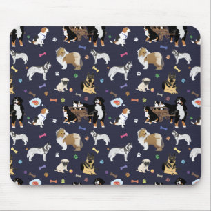 Colorful Dog Pattern Mouse Pad