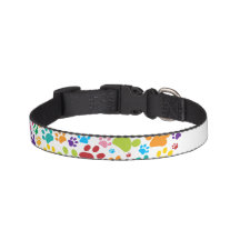 Colorful dog paw print made of heart