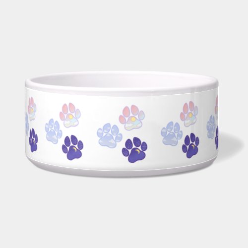 Colorful Dog Paws Bowl
