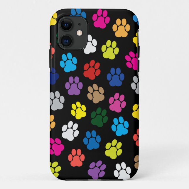 Colorful Dog Paws iPhone 5 Case (Back)