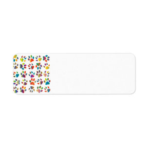 colorful-dog paws label