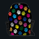 Colorful Dog Paws Messenger Bag<br><div class="desc">If you have clicked on this item it must be because you saw something nice about it, didn't you? Then, why don't you take it home? THINK ABOUT IT! Believe it or not, this item is “Rated WOW” and what makes it really exceptional and spectacular is its incredible HIGH-QUALITY, from...</div>