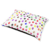 Colorful Dog PAWSitive Prints Pet Bed (Angled)