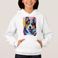 Colorful Dog Portrait - Corgi Painting