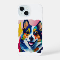 Colorful Dog Portrait - Corgi Painting