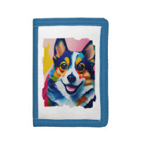 Colorful Dog Portrait - Corgi Painting