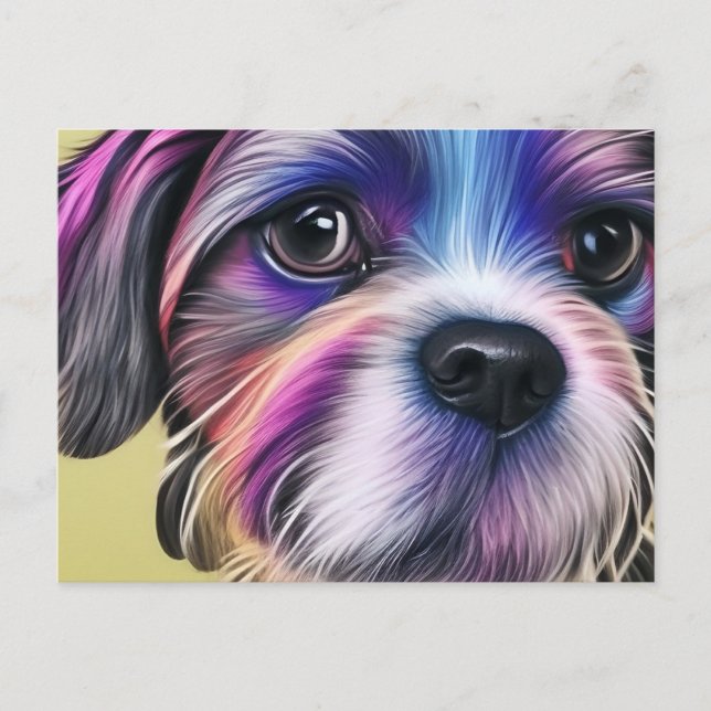 Colorful Dog Postcard (Front)