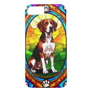 Colorful Dog With Gold Chain Stained Glass iPhone 8/7 Case