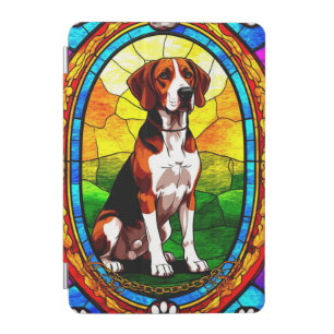 Colorful Dog With Gold Chain Stained Glass iPad Mini Cover