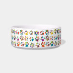 Colorful Doggie Paws Bowl<br><div class="desc">Colorful Doggie Paws Bowl</div>
