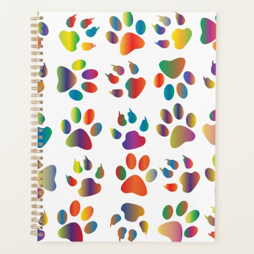 Colorful Doggie Paws Planner