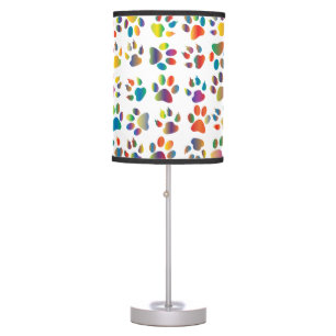Colorful Doggie Paws Table Lamp