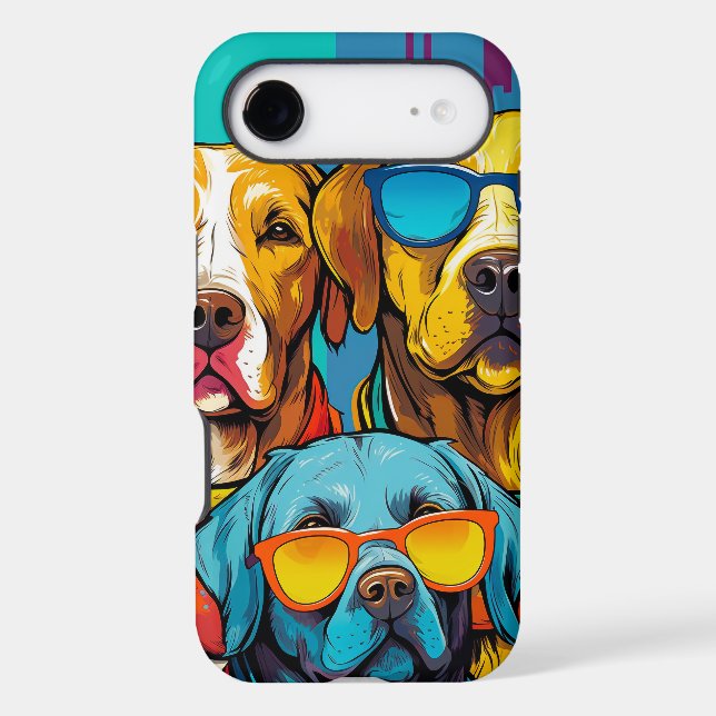 Colorful Dogs Case-Mate iPhone Case (Back)