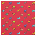Colorful Dogs Fabric