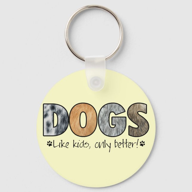 Colorful Dogs Keychain (Front)