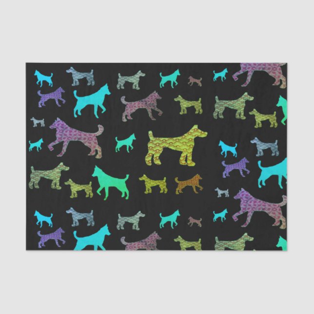 Colorful Dogs Tissue Paper (Front)