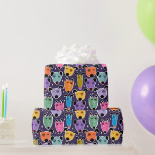 Colorful Dogs Wrapping Paper