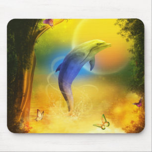 Colorful Dolphin Mouse Pad