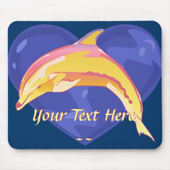 Colorful Dolphin Mousepad (Front)