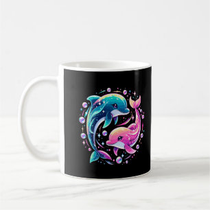 Colorful Dolphin Ocean Art Vibrant Sea Animal Love Coffee Mug