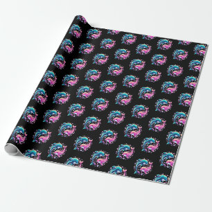 Colorful Dolphin Ocean Art Vibrant Sea Animal Love Wrapping Paper