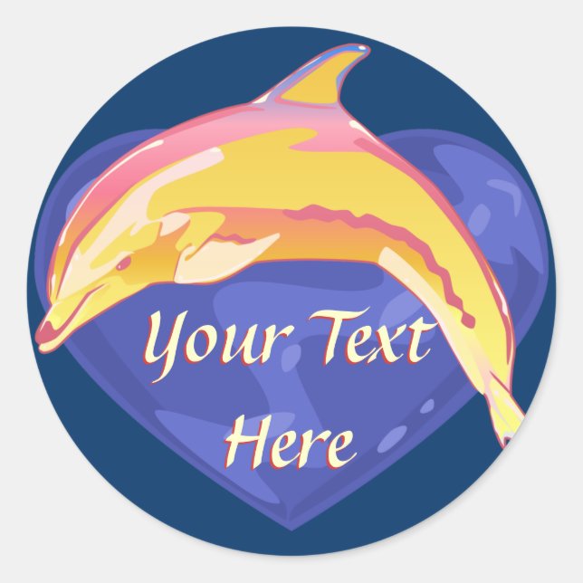 Colorful Dolphin Stickers (Front)