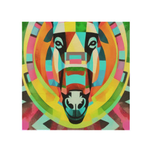 Colorful Donkey Geometric Art Abstract