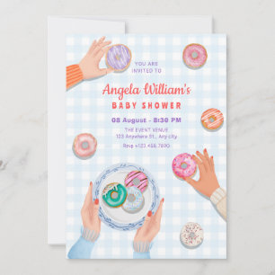 Colorful Donut Party Baby Shower Invitation