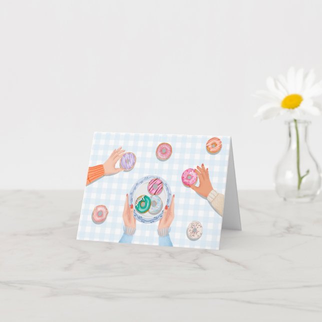 Colorful Donut Party  Card (Small Plant)