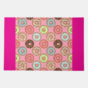Colorful Donut Pattern Cute Sweet Treats Doormat