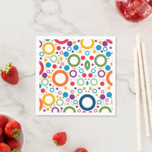 Colorful Donut Pattern Party Napkins