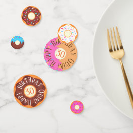 Colorful Donut Personalized Party Confetti