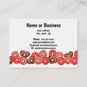 Colorful donuts business card