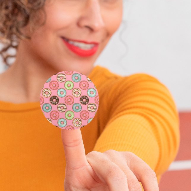 Colorful Donuts Classic Round Sticker (Creator Uploaded)