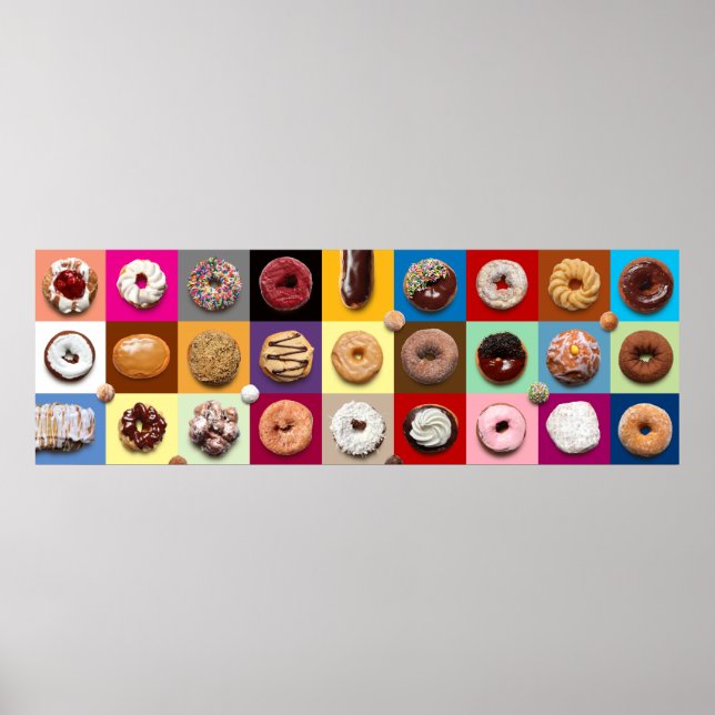 Colorful Donuts Extra Wide Poster (Front)