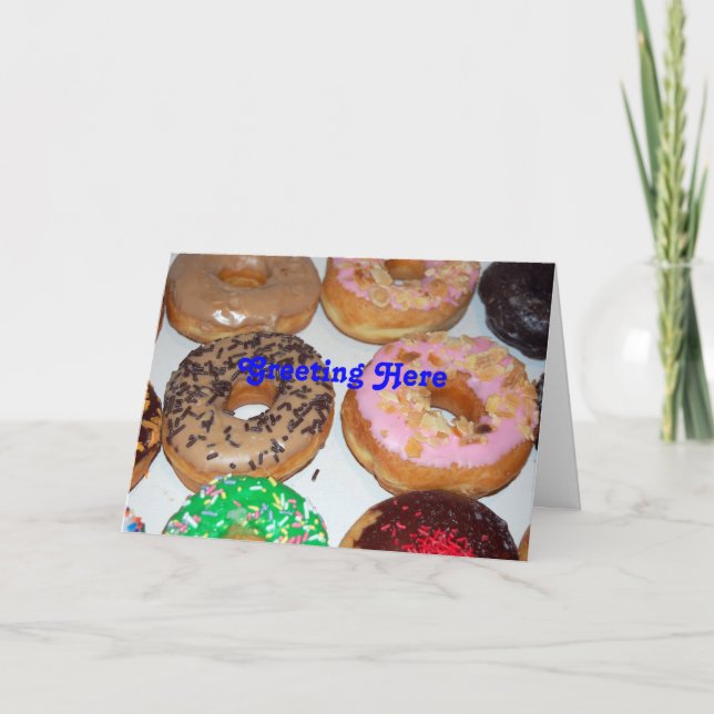 Colorful donuts greeting card (Front)