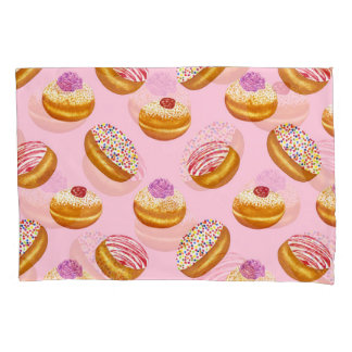 Colorful Donuts: Hand Drawn Watercolor Pillow Case