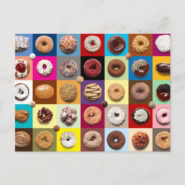Colorful donuts postcard (Front)