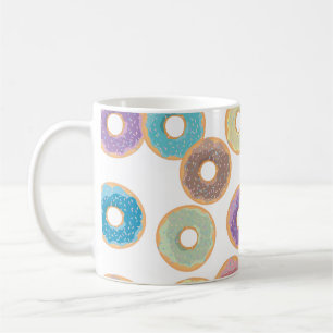 Colorful Donuts & Sprinkles Pattern Coffee Mug