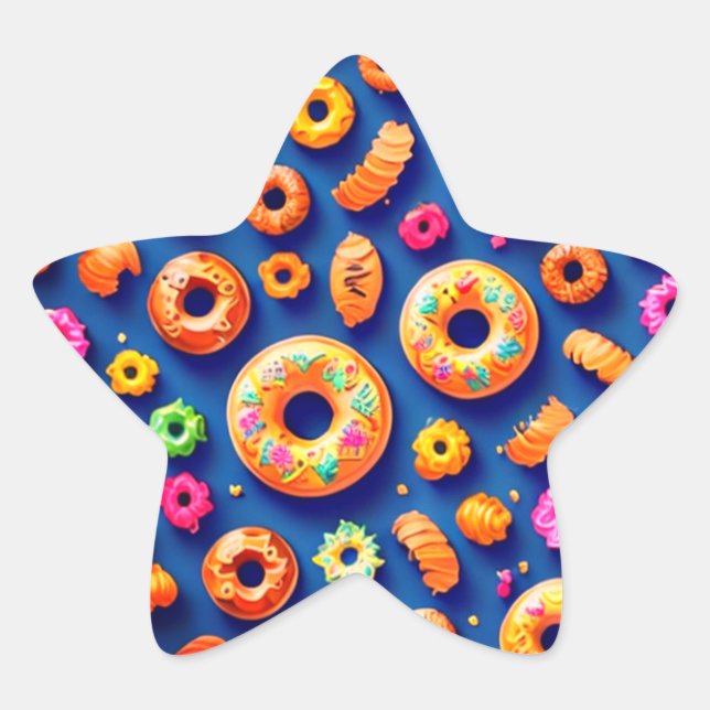 Colorful Donuts, Sticker (Front)