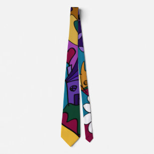 Colorful Doodle Art Tie