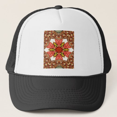 Colorful doodle flora  heart seamless starjpg trucker hat