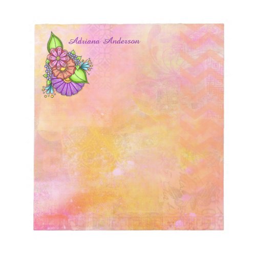 Colorful Doodle Flower Bundle Notepad