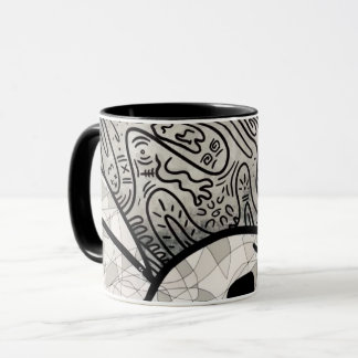 Colorful Doodle Pattern Coffee Mug | Cute Cartoon
