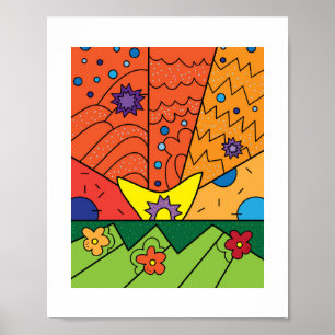 Colorful Doodle Patterns Poster Print