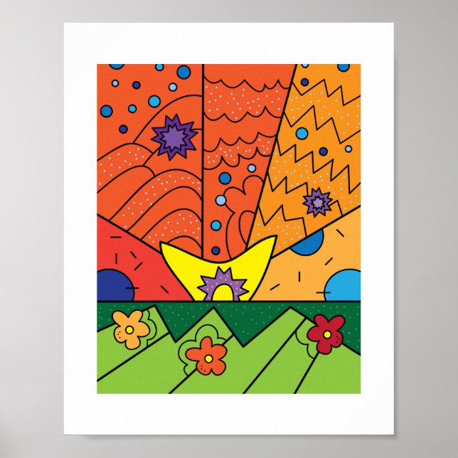 Colorful Doodle Patterns | Poster Print (Front)