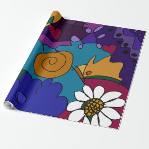 Colorful Doodle Sketches Wrapping Paper