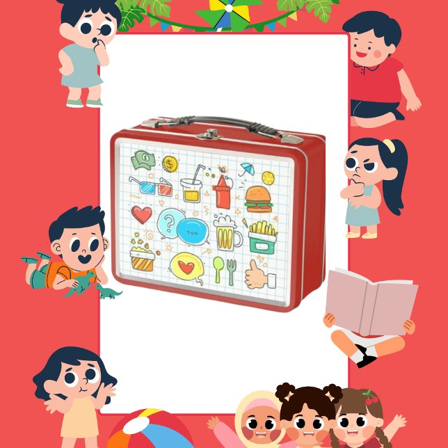 Colorful Doodle Soda Fries Lunch Box (Creator Uploaded)