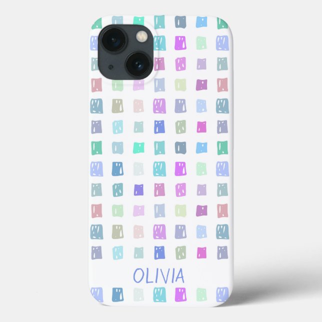 Colorful doodle squares Case-Mate iPhone case (Back)