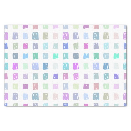 Colorful doodle squares tissue paper